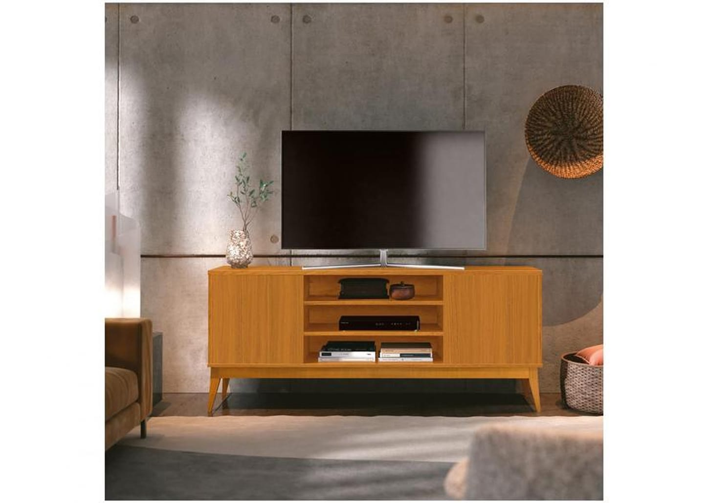 Rack para TV até 43” Bancada 2 Portas EDN Móveis