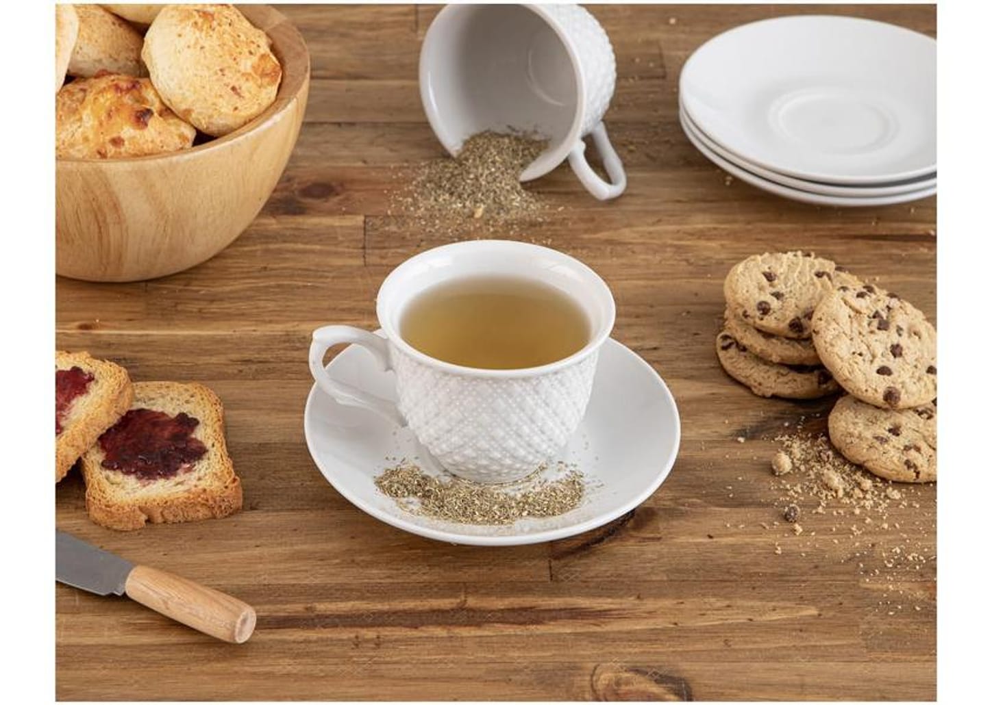 Jogo de Xícaras de Chá de Porcelana 150ml - Wembley Hauskraft 6 Peças