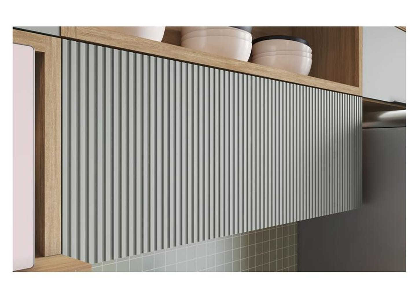 Cozinha Completa Nesher Duquesa 100% MDF com Balcão 5 Portas 4 Gavetas