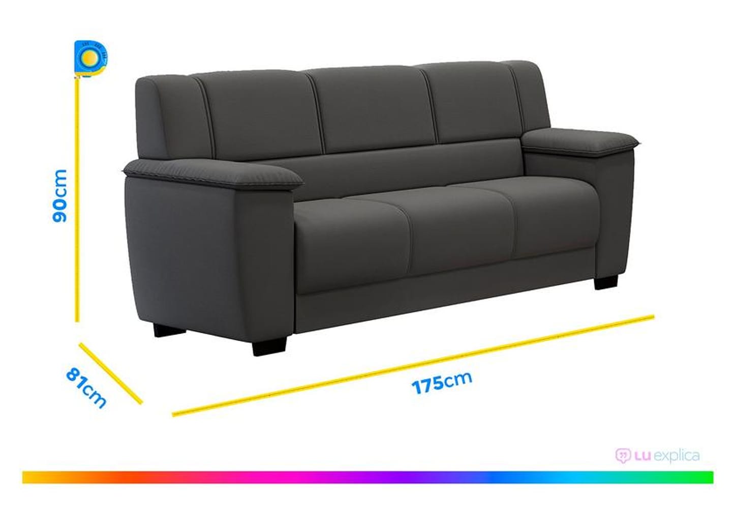 Conjunto de Sofás 2 e 3 Lugares Milão Besthouse