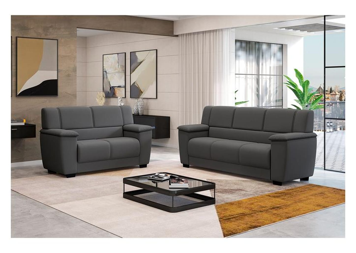 Conjunto de Sofás 2 e 3 Lugares Milão Besthouse