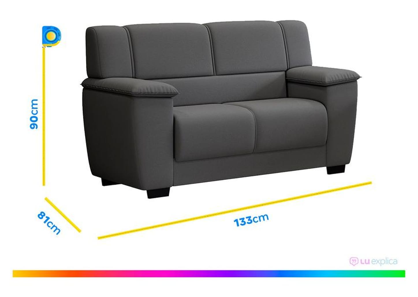 Conjunto de Sofás 2 e 3 Lugares Milão Besthouse