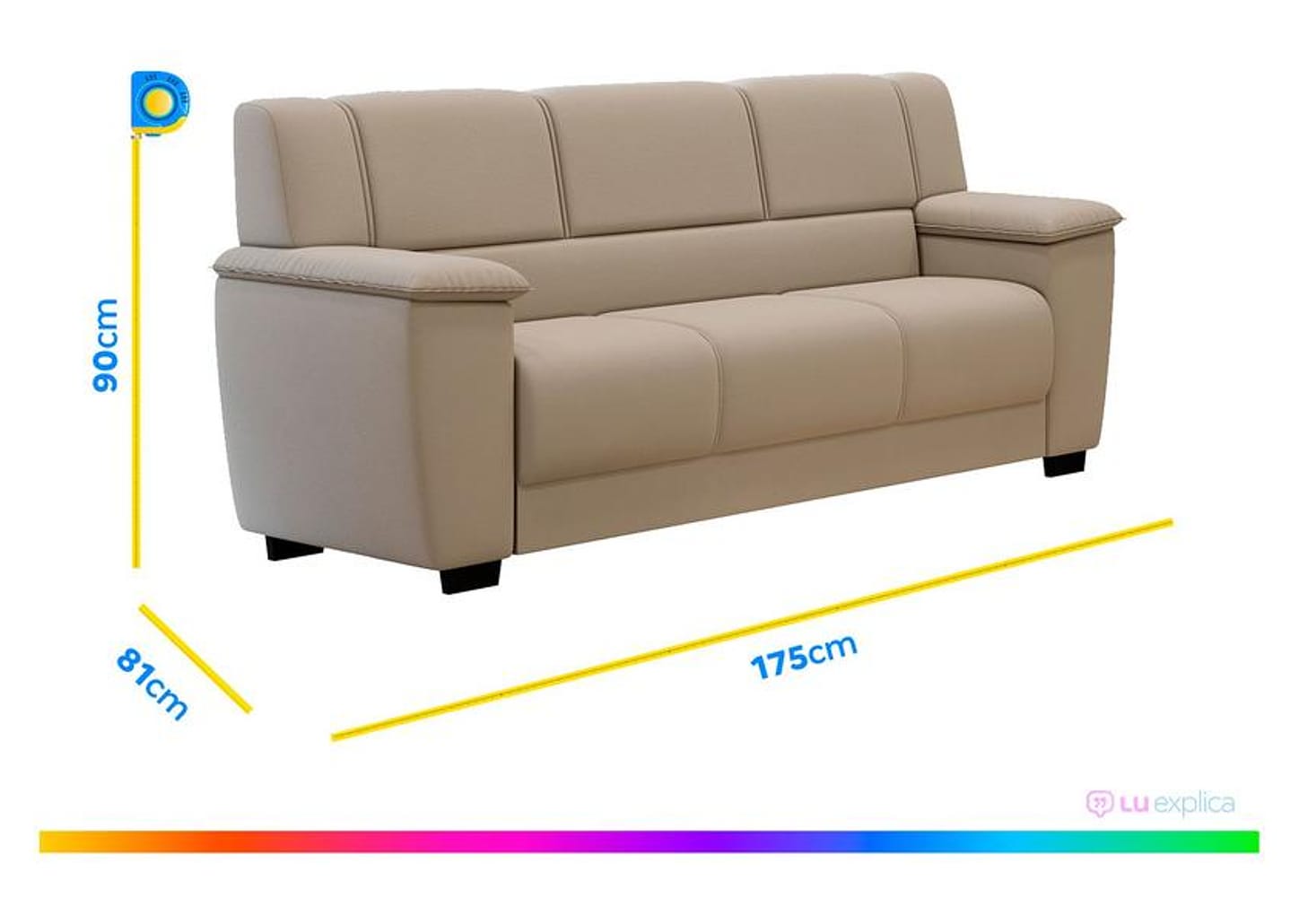 Conjunto de Sofás 2 e 3 Lugares Milão Besthouse