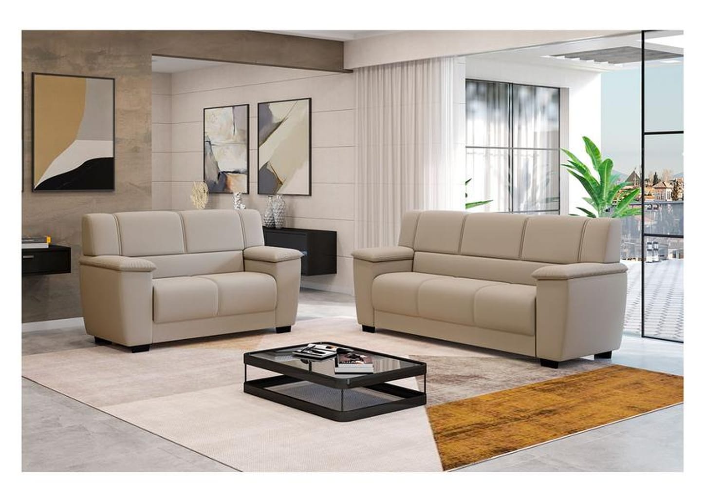 Conjunto de Sofás 2 e 3 Lugares Milão Besthouse