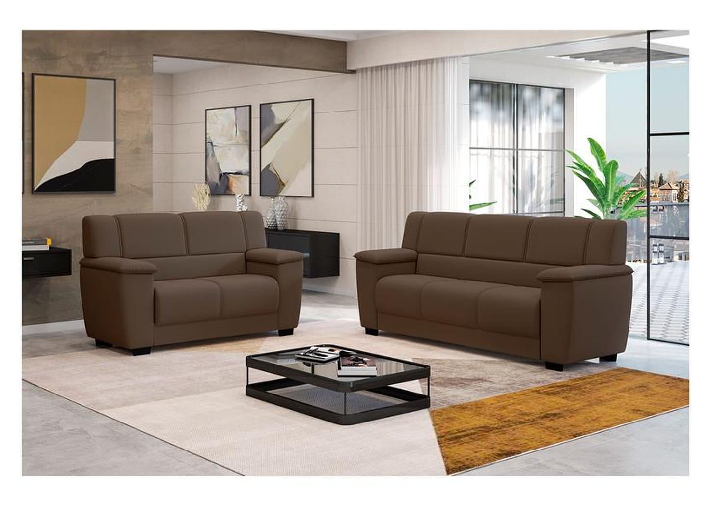 Conjunto de Sofás 2 e 3 Lugares Milão Besthouse