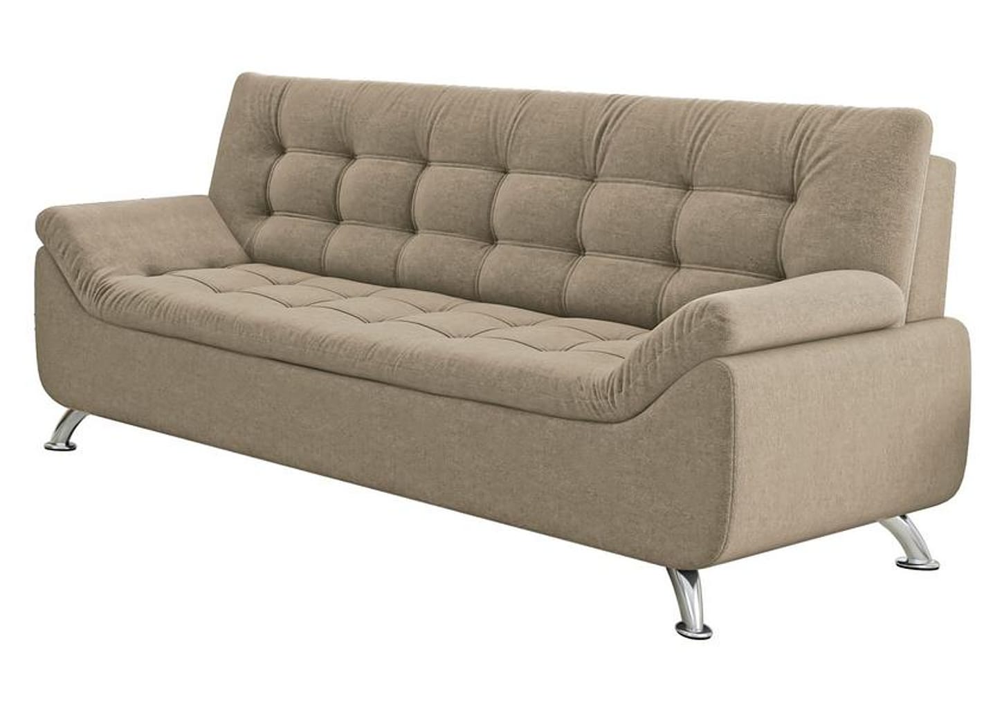 Sofá 3 Lugares Suede Linoforte Durban