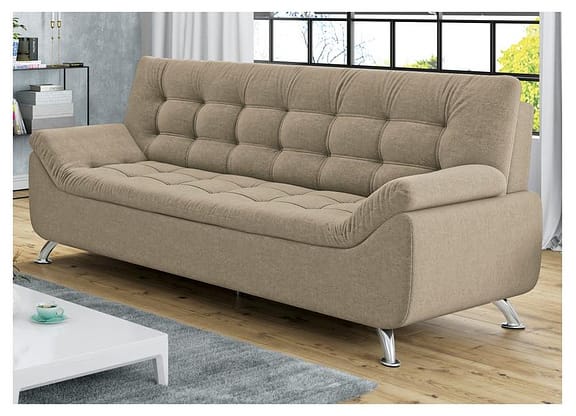 Sofá 3 Lugares Suede Linoforte Durban