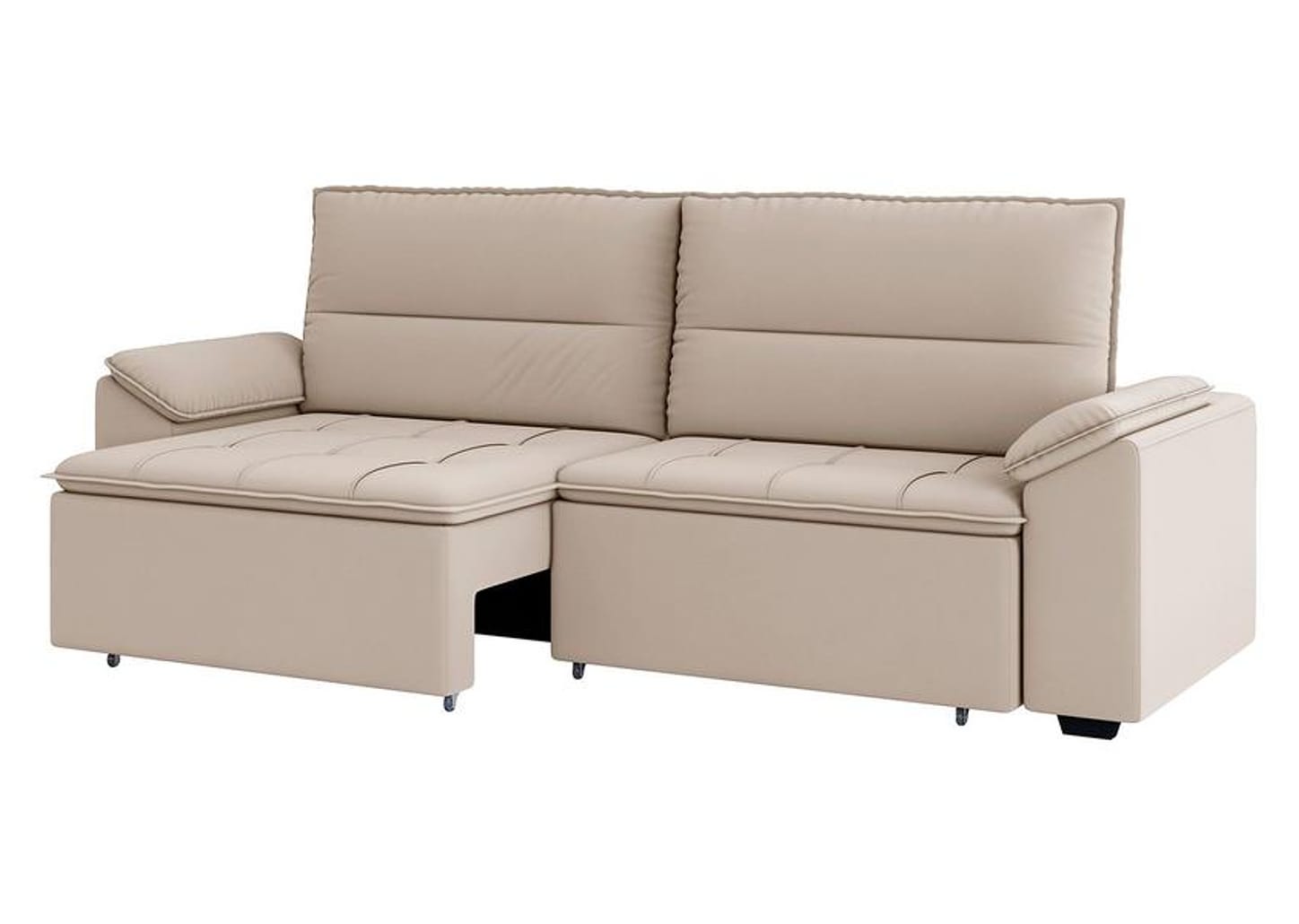 Sofá Retrátil Reclinável 5 Lugares Veludo Panamá Besthouse