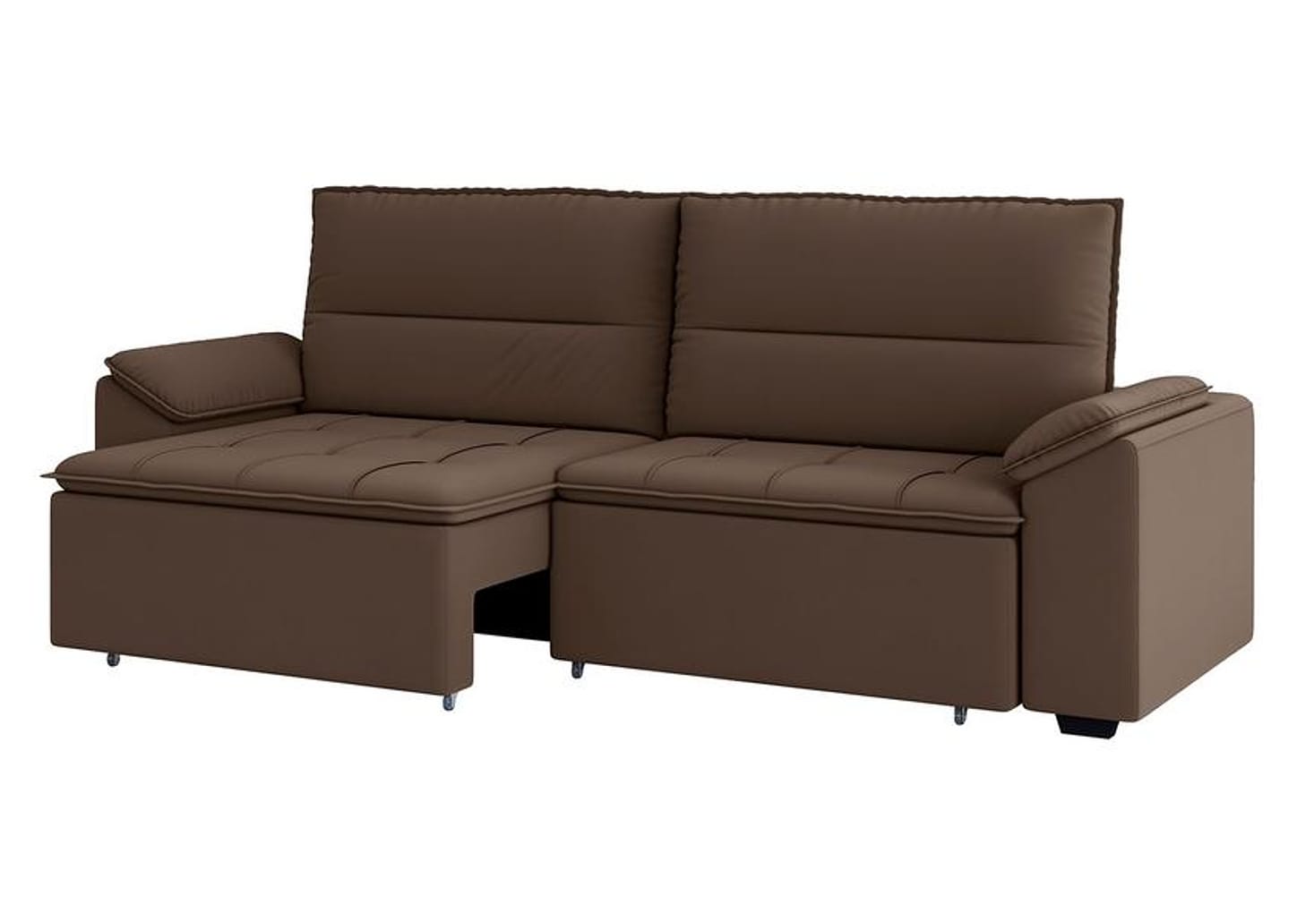 Sofá Retrátil Reclinável 5 Lugares Veludo Panamá Besthouse