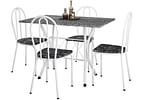 Mesa de Jantar 4 Cadeiras Retangular Branca - Artefamol America Bruna