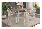 Mesa de Jantar 6 Cadeiras Retangular Branca - Artefamol América Bruna