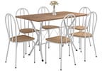 Mesa de Jantar 6 Cadeiras Retangular Branca - Artefamol América Bruna