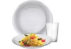 Aparelho de Jantar 12 Peças Duralex de Vidro - Redondo Diamante