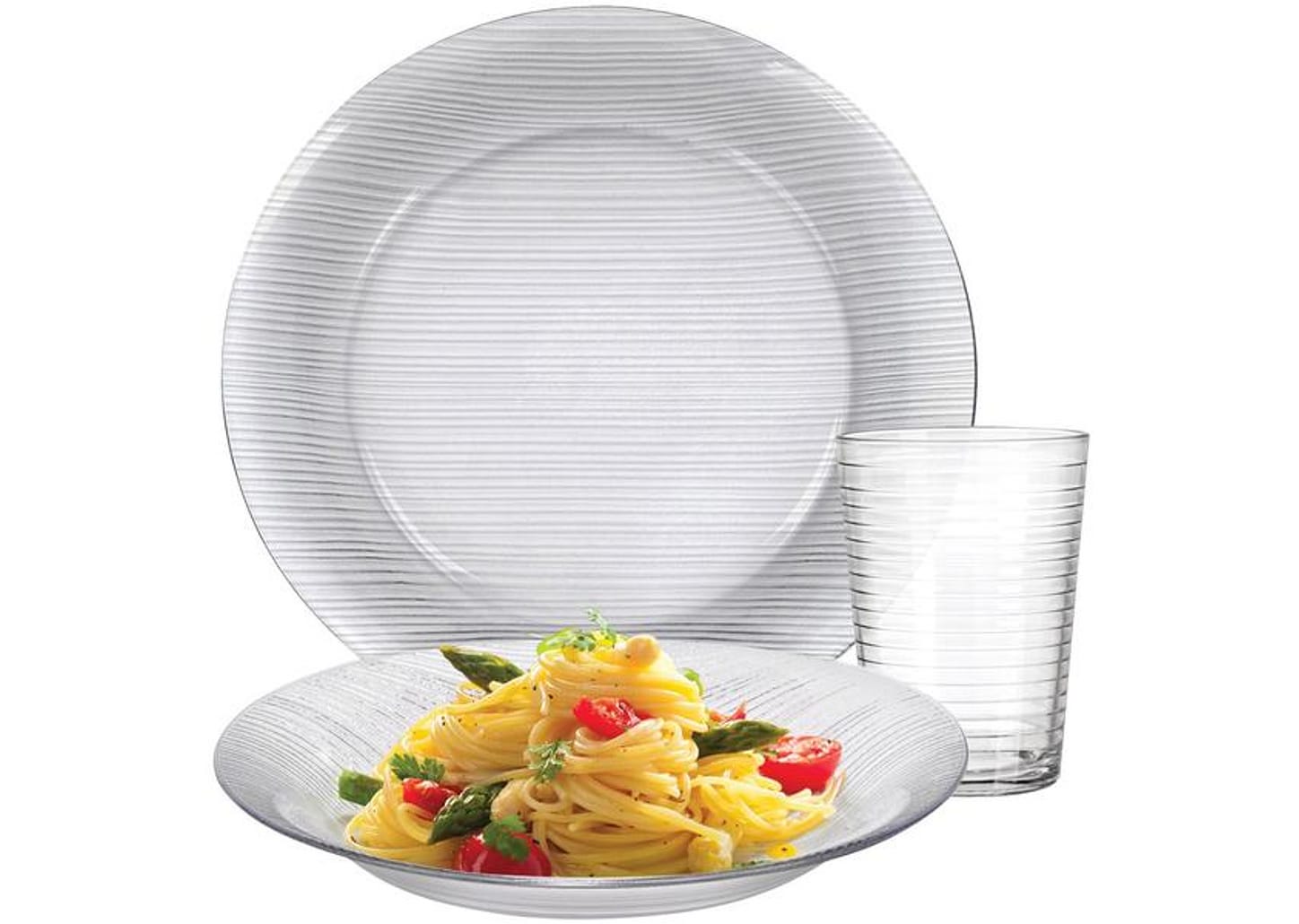 Aparelho de Jantar 12 Peças Duralex de Vidro - Redondo Diamante