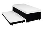 Cama Box Solteiro SMP Conjugada com Cama Auxiliar - LightSpuma BIBOX Baú Lady