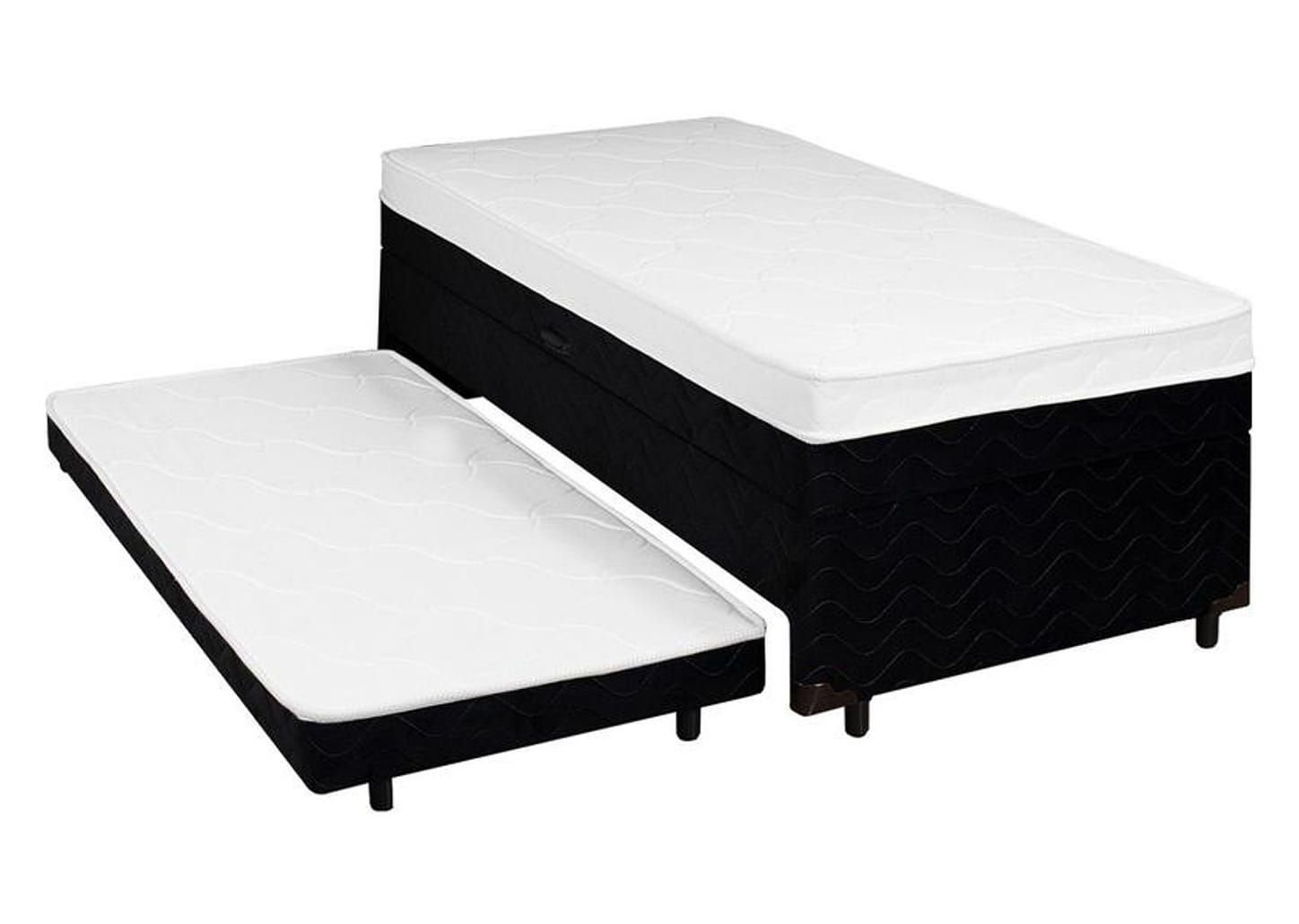 Cama Box Solteiro SMP Conjugada com Cama Auxiliar - LightSpuma BIBOX Baú Lady