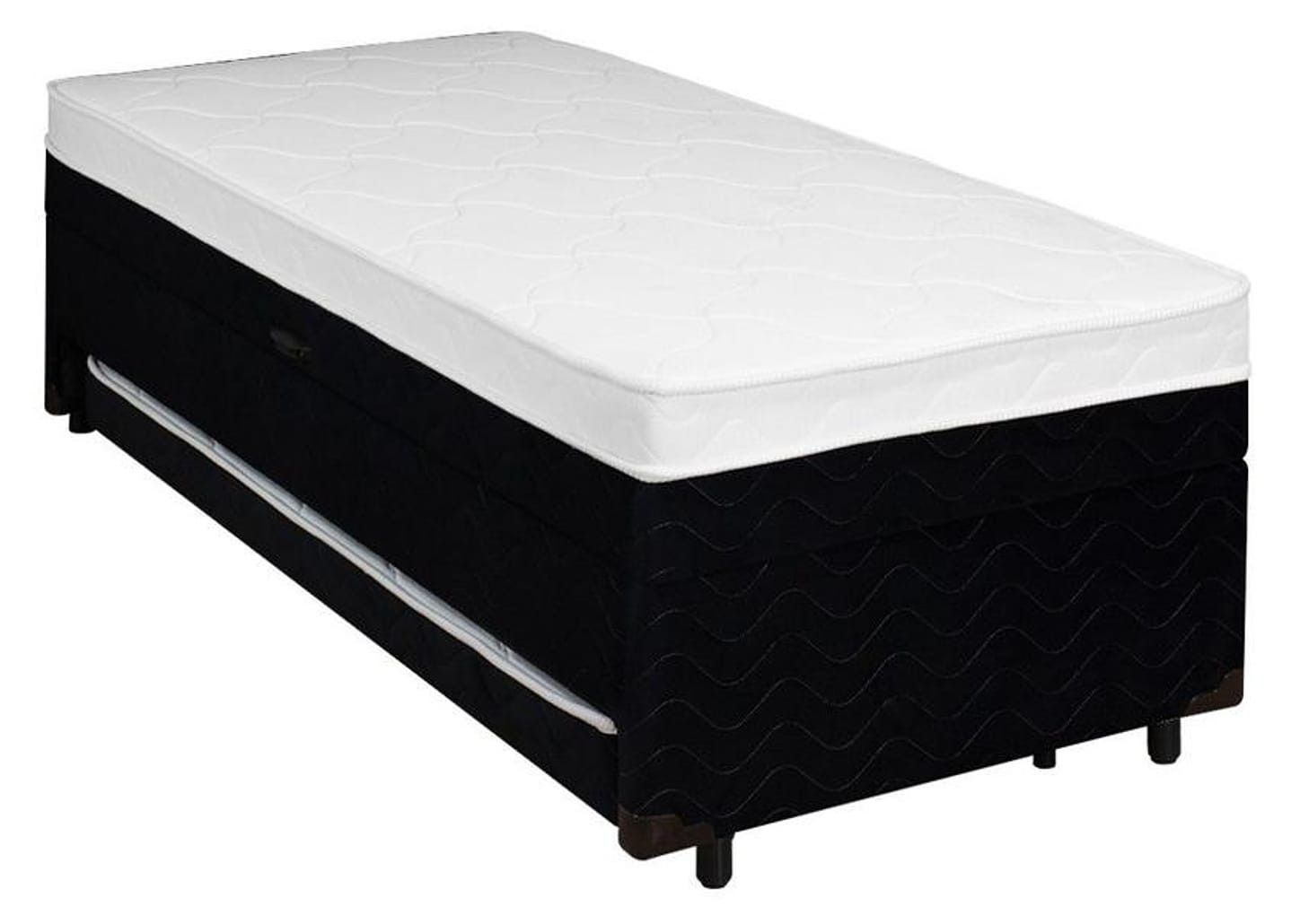 Cama Box Solteiro SMP Conjugada com Cama Auxiliar - LightSpuma BIBOX Baú Lady