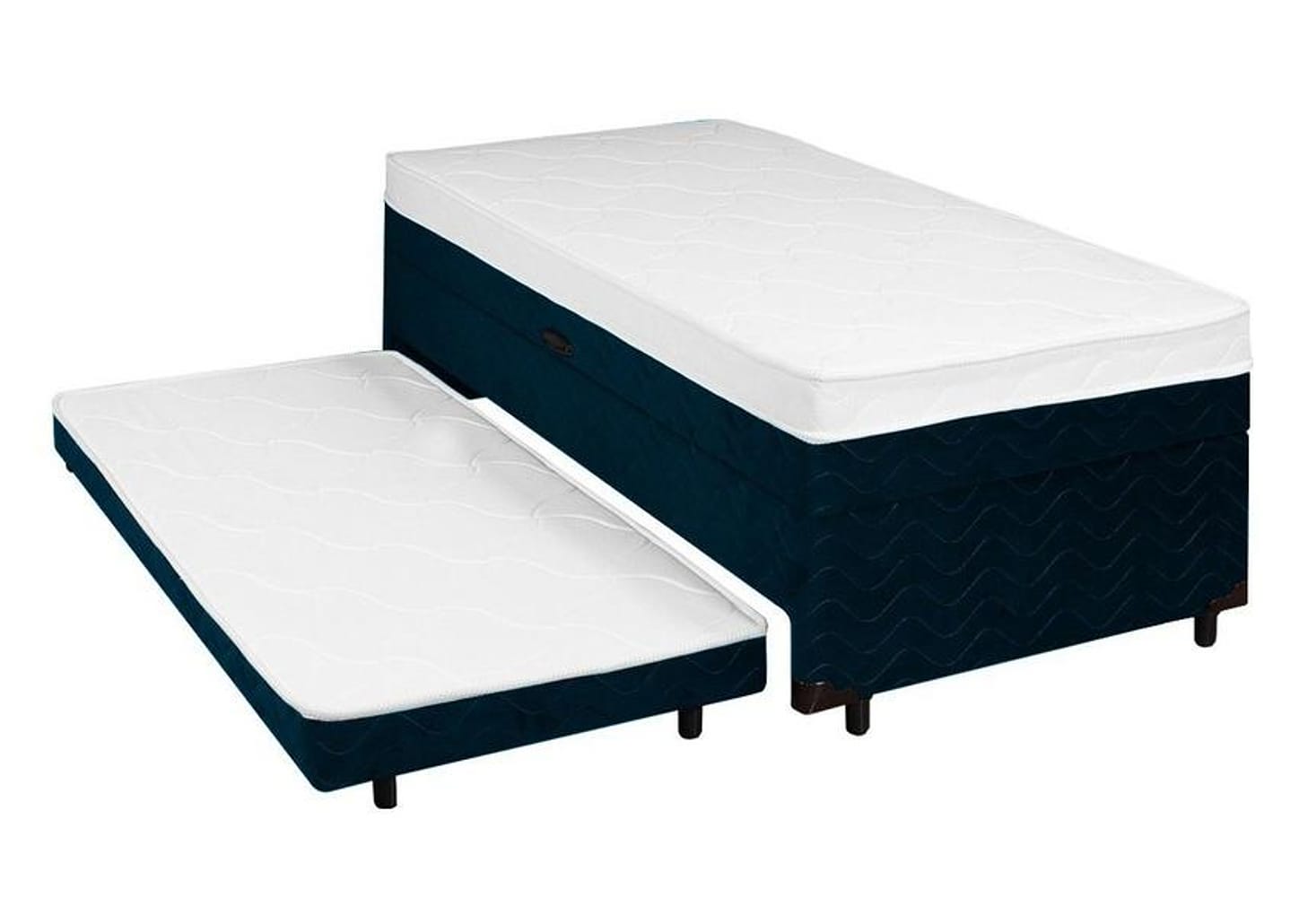 Cama Box Solteiro SMP Conjugada com Cama Auxiliar - LightSpuma BIBOX Baú Lady