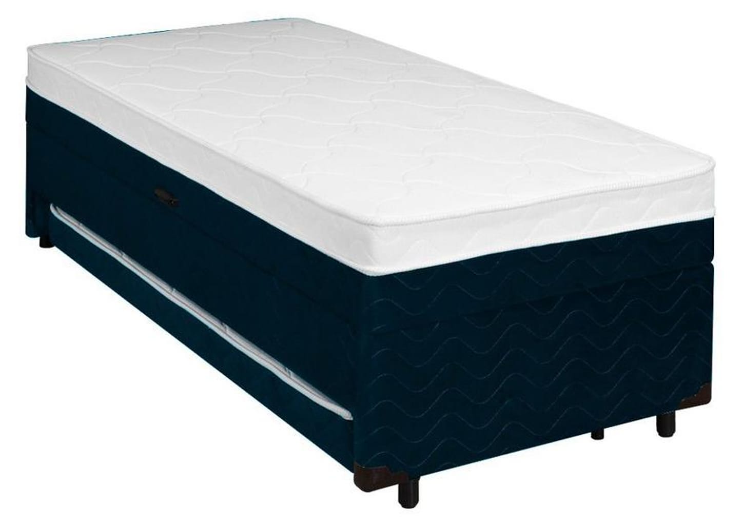 Cama Box Solteiro SMP Conjugada com Cama Auxiliar - LightSpuma BIBOX Baú Lady