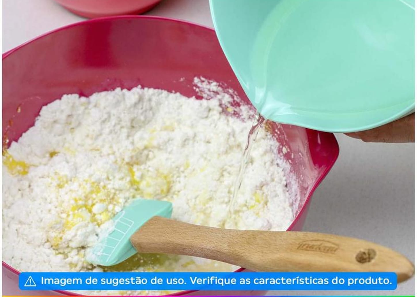 Bowl de Melamina Coral com Alças Trudeau 2,3L