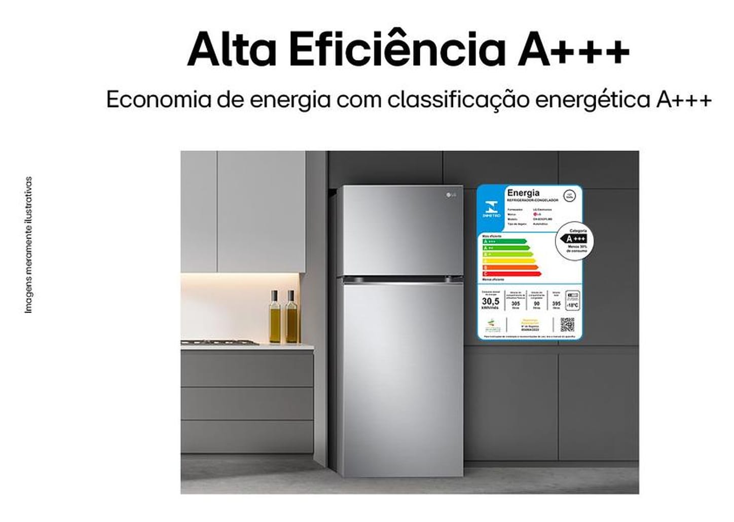 Geladeira/Refrigerador LG Frost Free 395L - GN-B392PLM Compressor Inverter