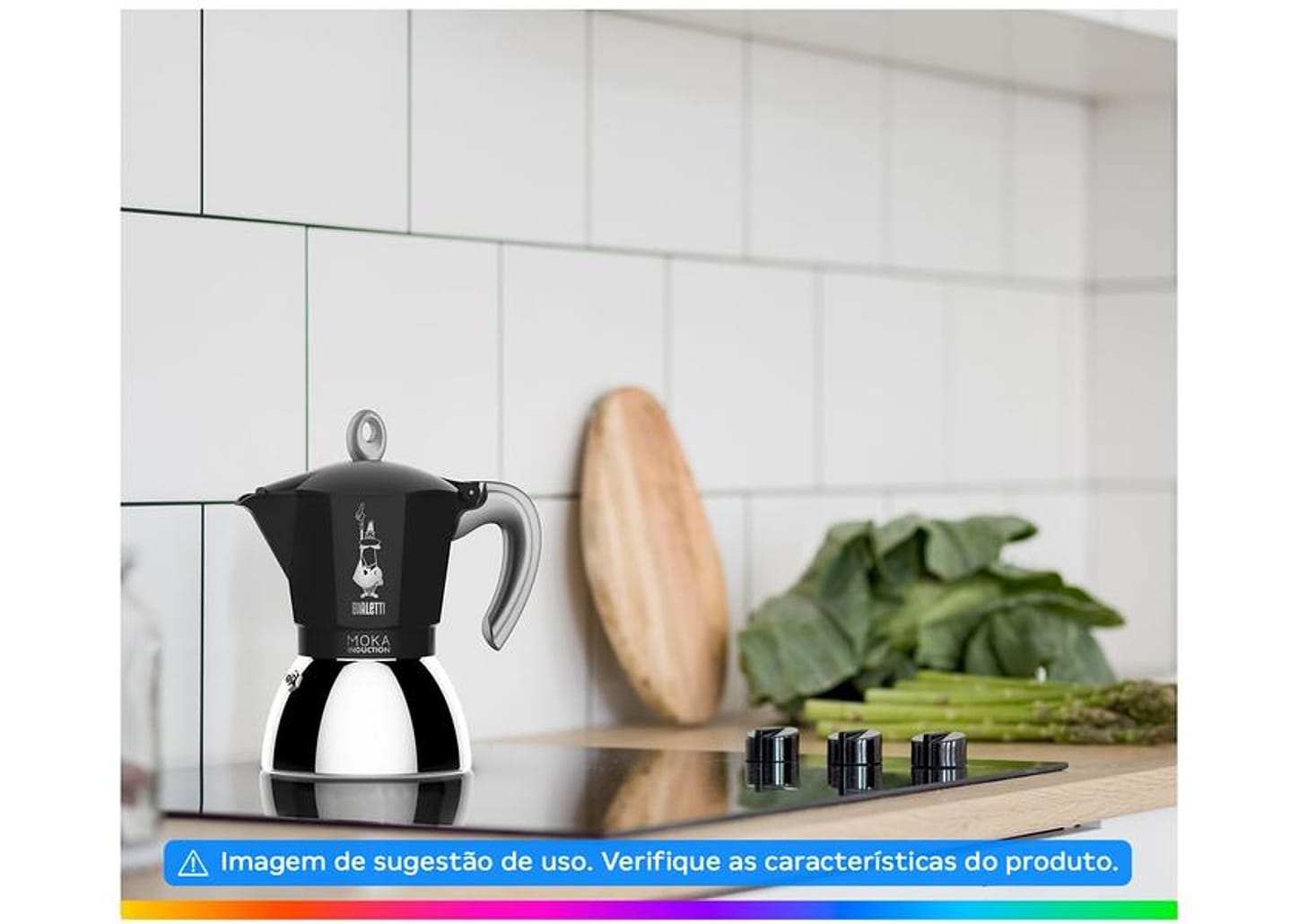 Cafeteira Italiana Bialetti Moka Induction 4 Xícaras