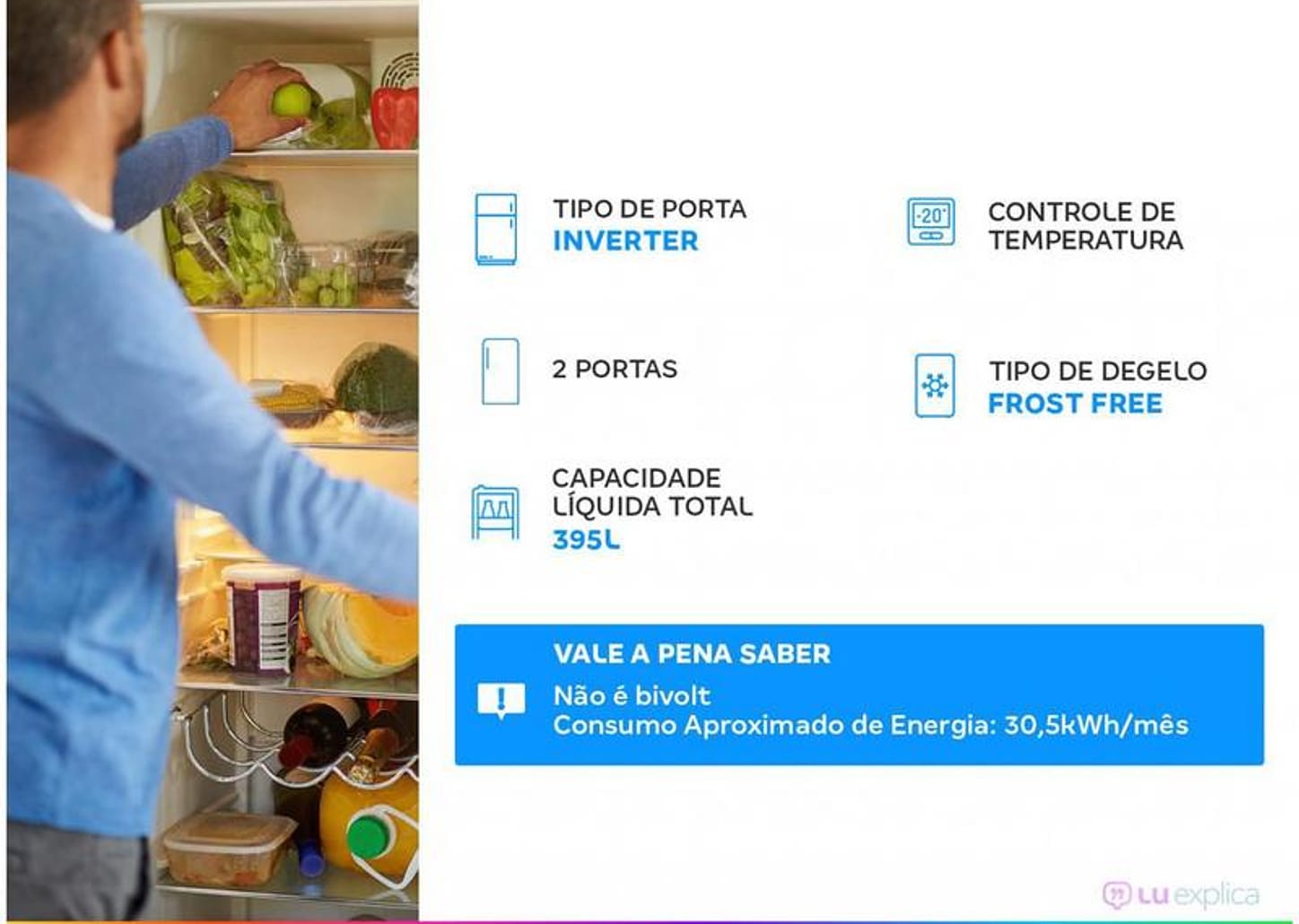 Geladeira/Refrigerador LG Frost Free Black 395L - GN-B392PXGB Compressor Inverter