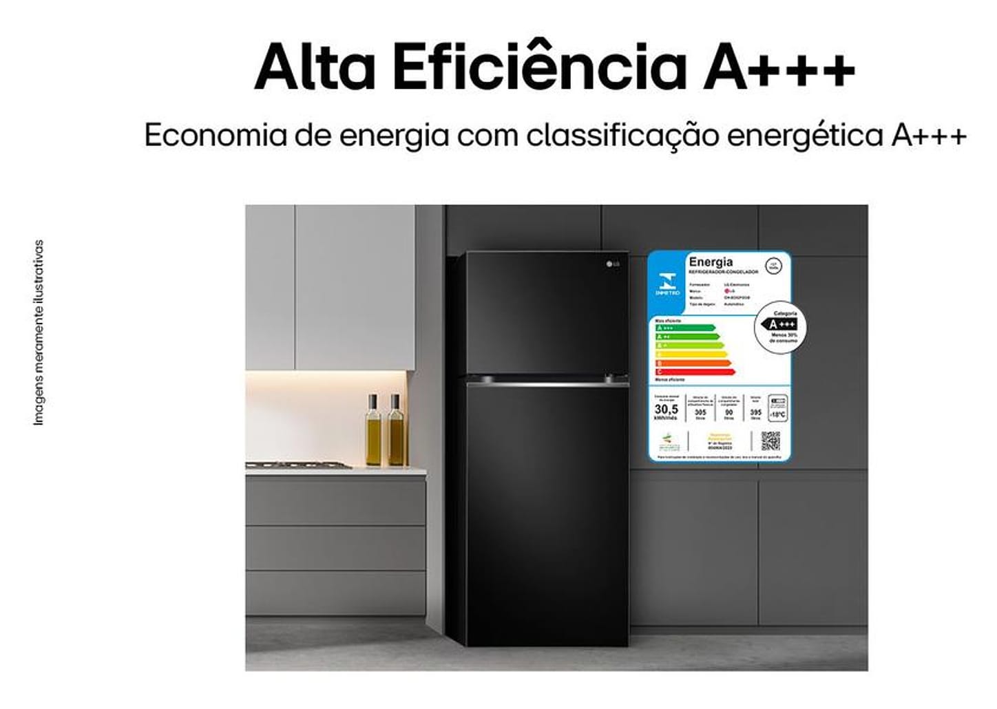 Geladeira/Refrigerador LG Frost Free Black 395L - GN-B392PXGB Compressor Inverter