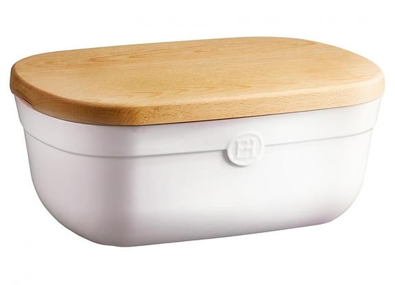 Porta-pão de Cerâmica e Madeira Emile Henry