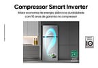 Geladeira/Refrigerador LG Frost Free 395L - GN-B392PLM2 Compressor Inverter