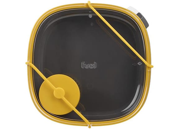 Bowl de Polipropileno e Silicone Amarelo e Preto com Tampa Trudeau