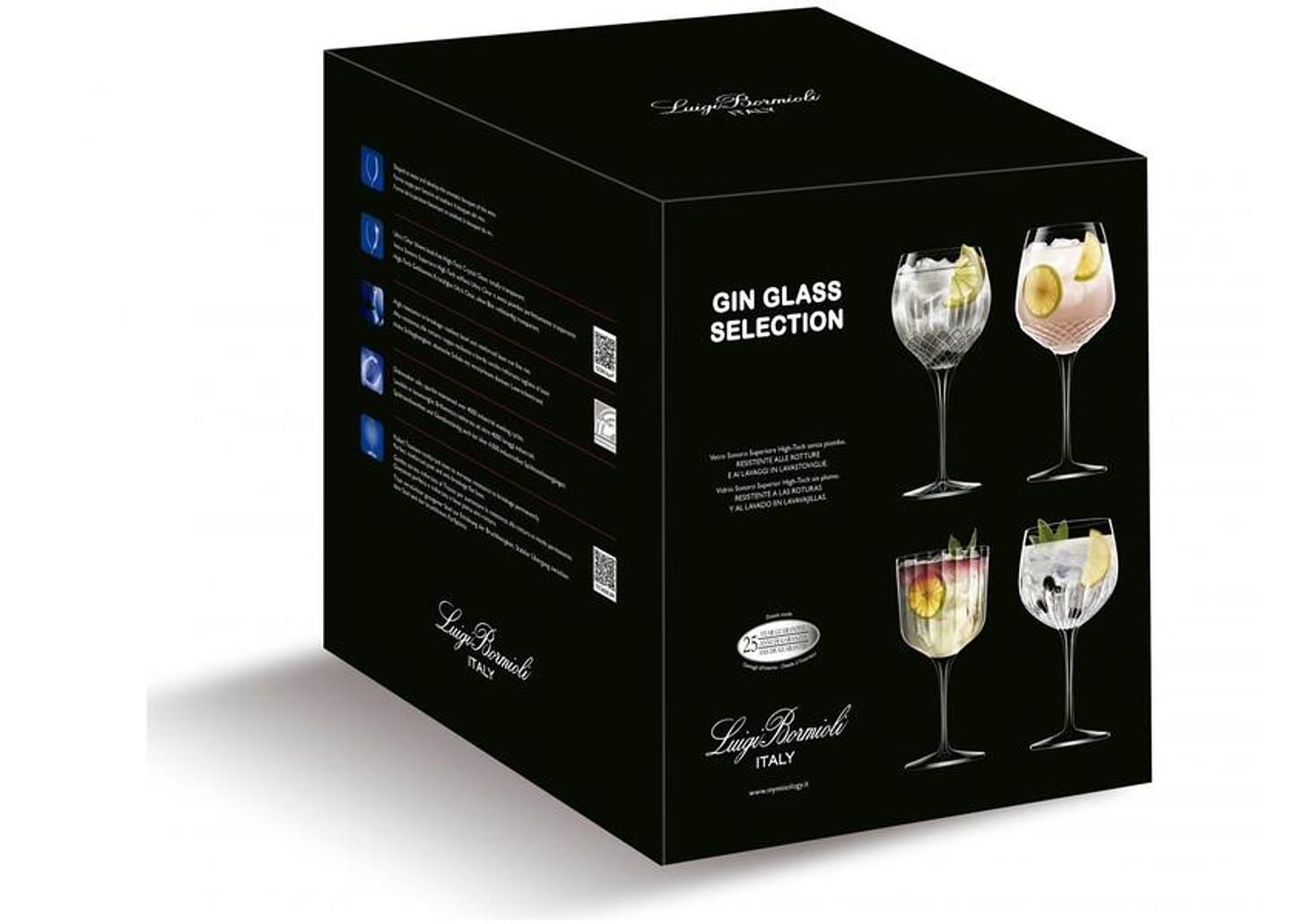 Jogo de Taças para Gin e Martini de Vidro 4 Peças - Luigi Bormioli Selection