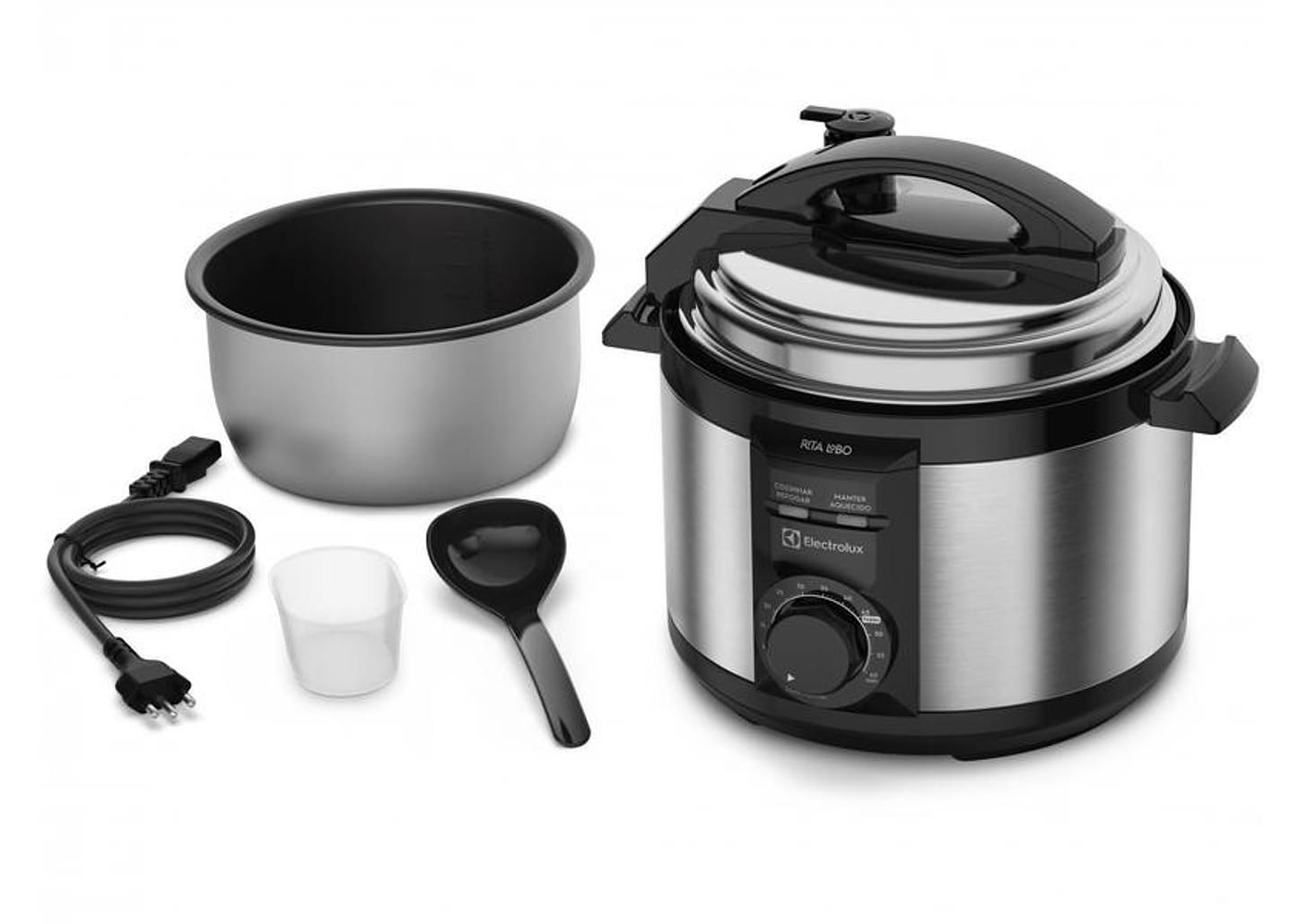 Panela de Pressão Elétrica Electrolux 3L Inox 700W - Efficient por Rita Lobo PCE15