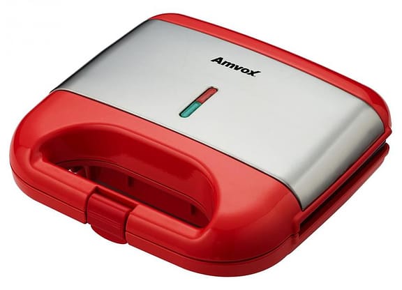 Sanduicheira Grill Amvox Vermelho 750W Lar - AMS 500