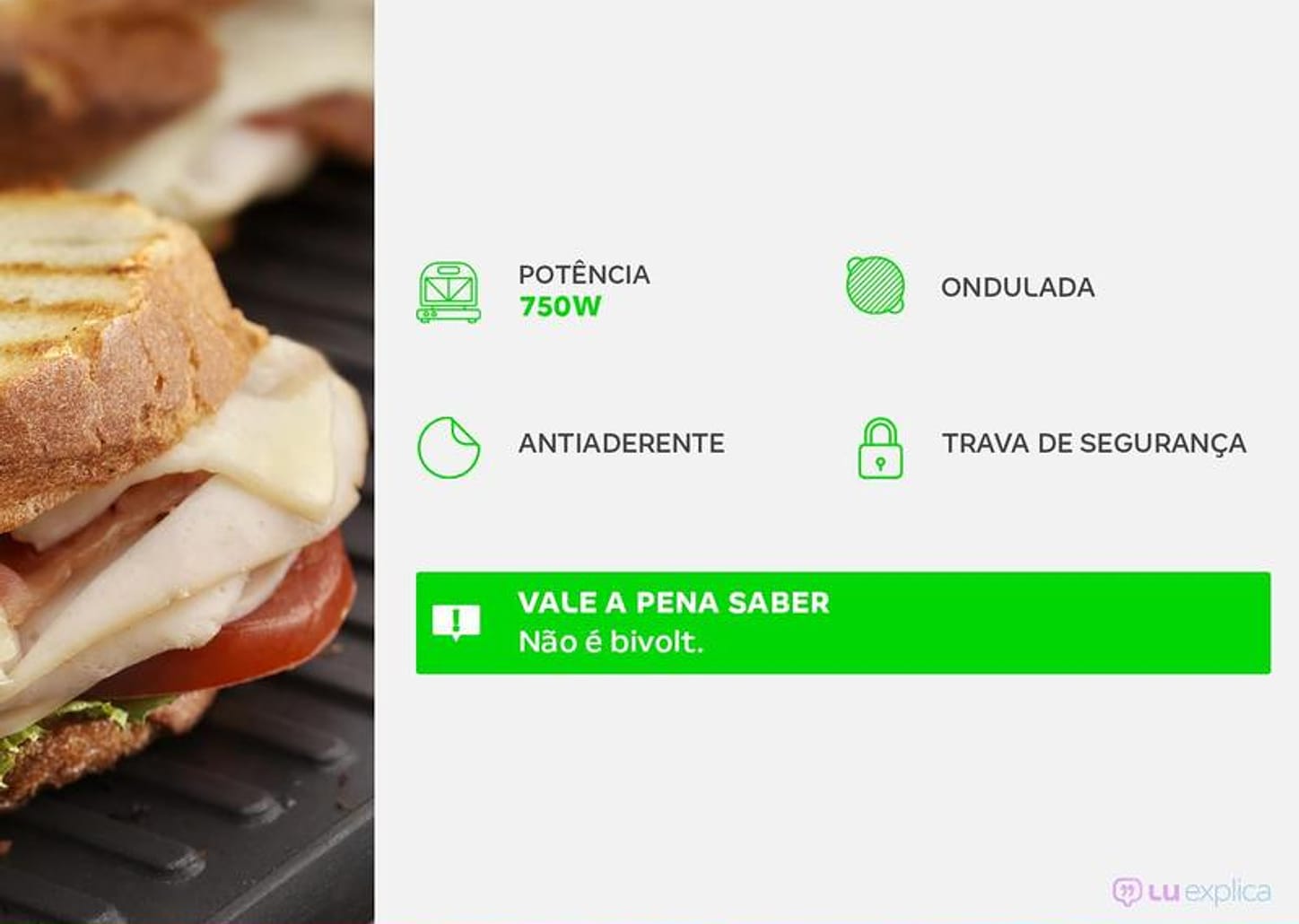 Sanduicheira Grill Amvox Vermelho 750W Lar - AMS 500