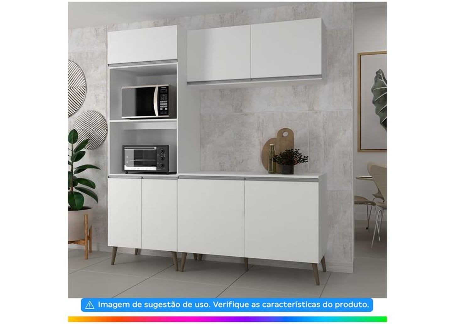 Armário de Cozinha Aéreo Luciane Veneza 2 Portas 120x50cm