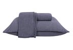 Jogo de Cama Casal Atlântica Mescla Urban Azul Escuro 3 Peças