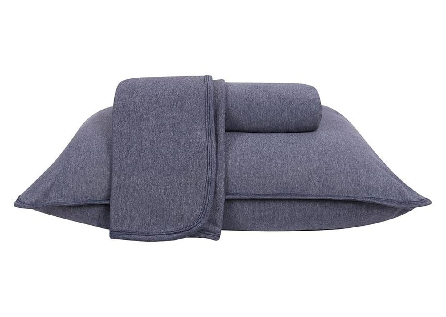 Jogo de Cama Casal Atlântica Mescla Urban Azul Escuro 3 Peças