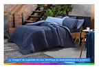 Jogo de Cama Casal Atlântica Mescla Urban Azul Escuro 3 Peças