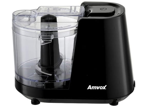 Mini Processador de Alimentos Amvox 100W Preto - APR1001 3 Funções