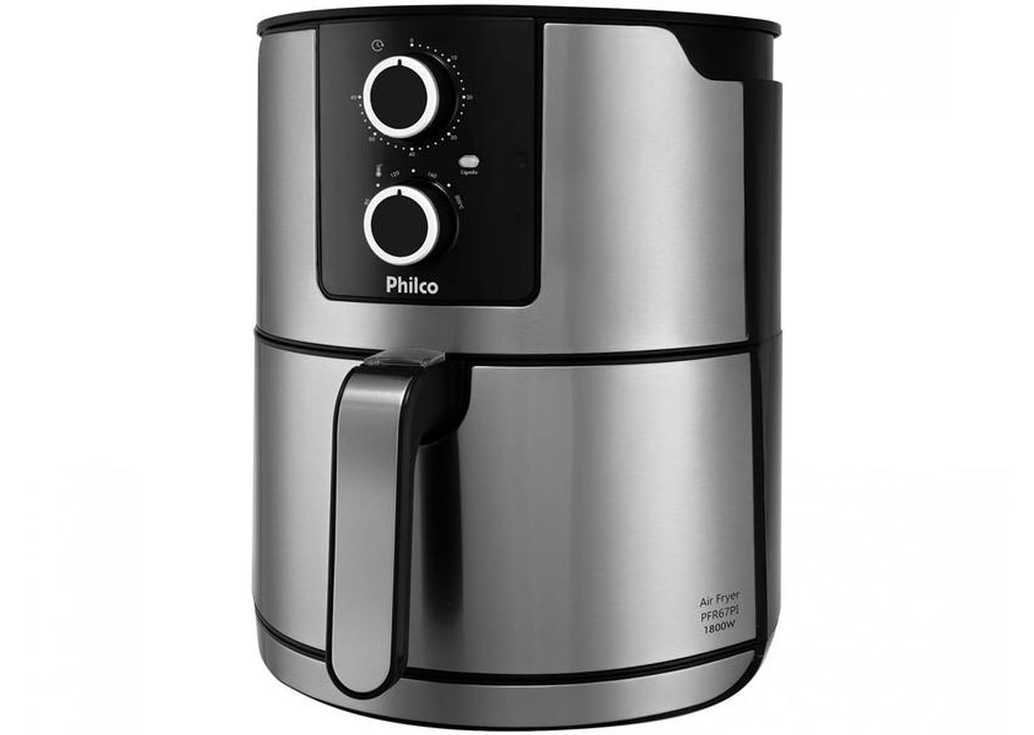 Fritadeira Elétrica sem Óleo/Air Fryer Philco - Preta e Prata 6,1L