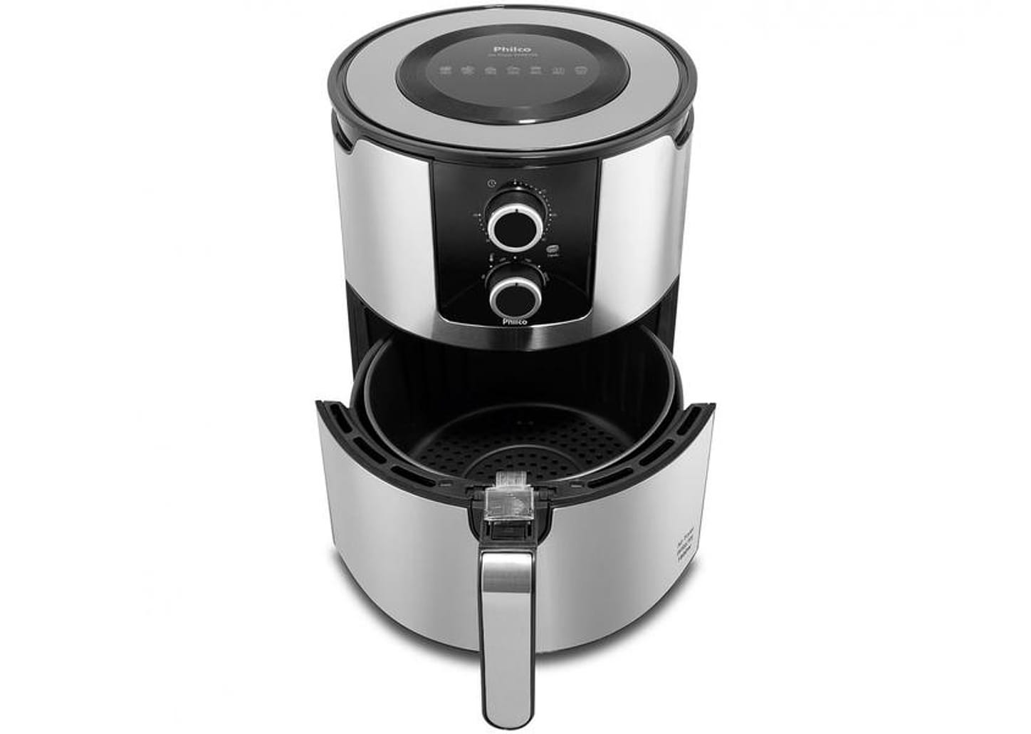 Fritadeira Elétrica sem Óleo/Air Fryer Philco - Preta e Prata 6,1L
