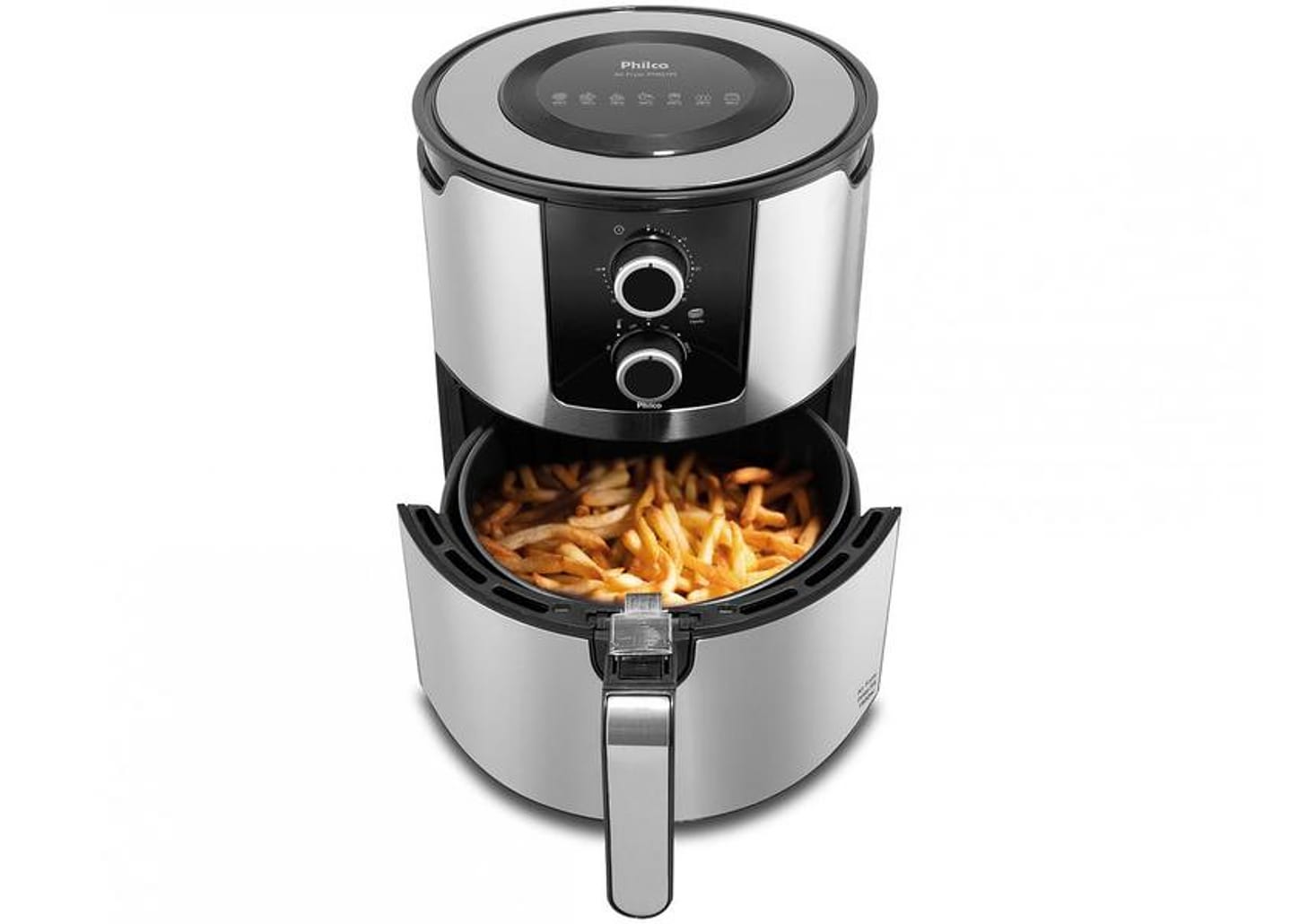 Fritadeira Elétrica sem Óleo/Air Fryer Philco - Preta e Prata 6,1L