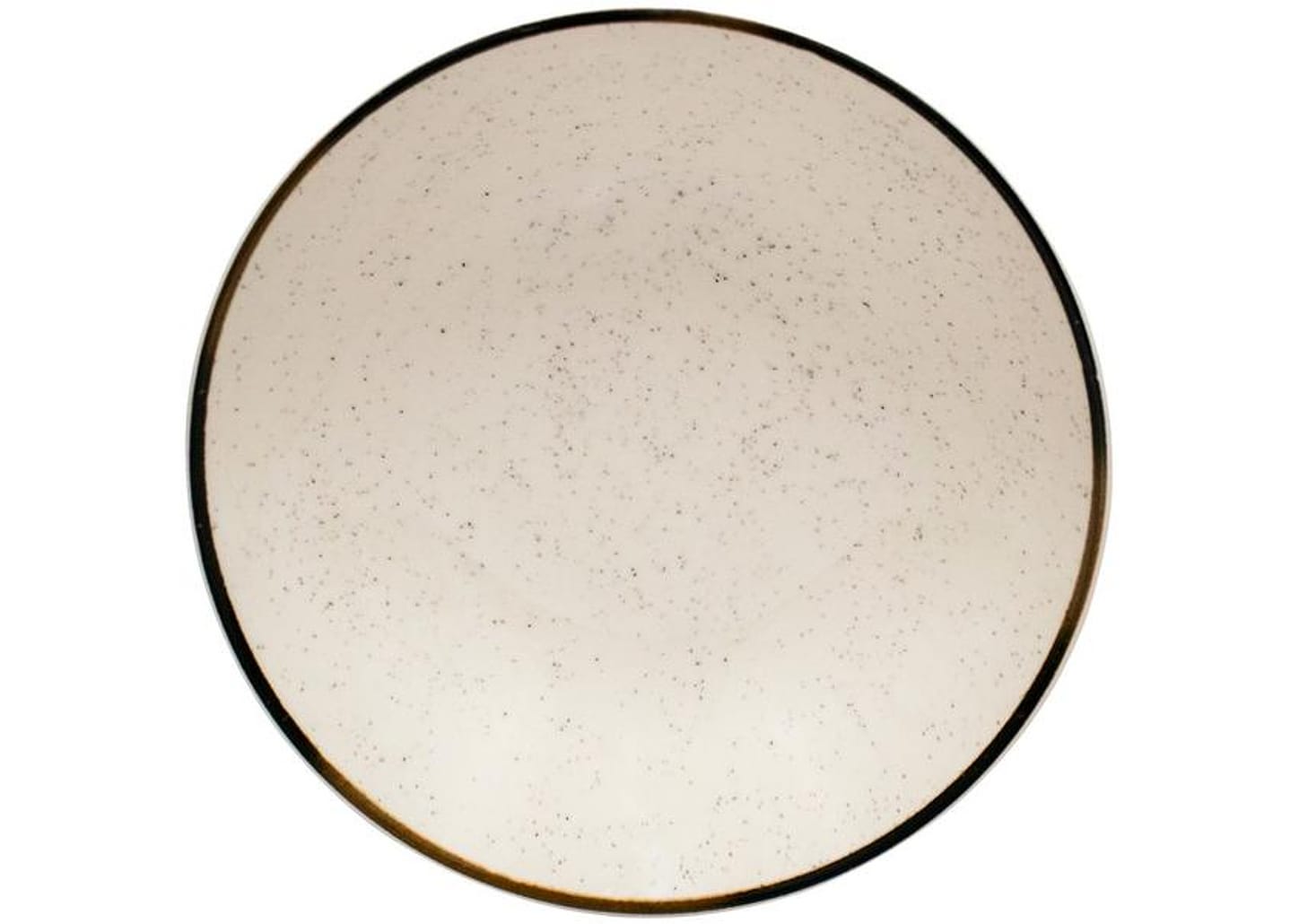 Aparelho de Jantar e Chá 20 Peças Oxford de Cerâmica Bege e Marrom Redondo Unni Brisa