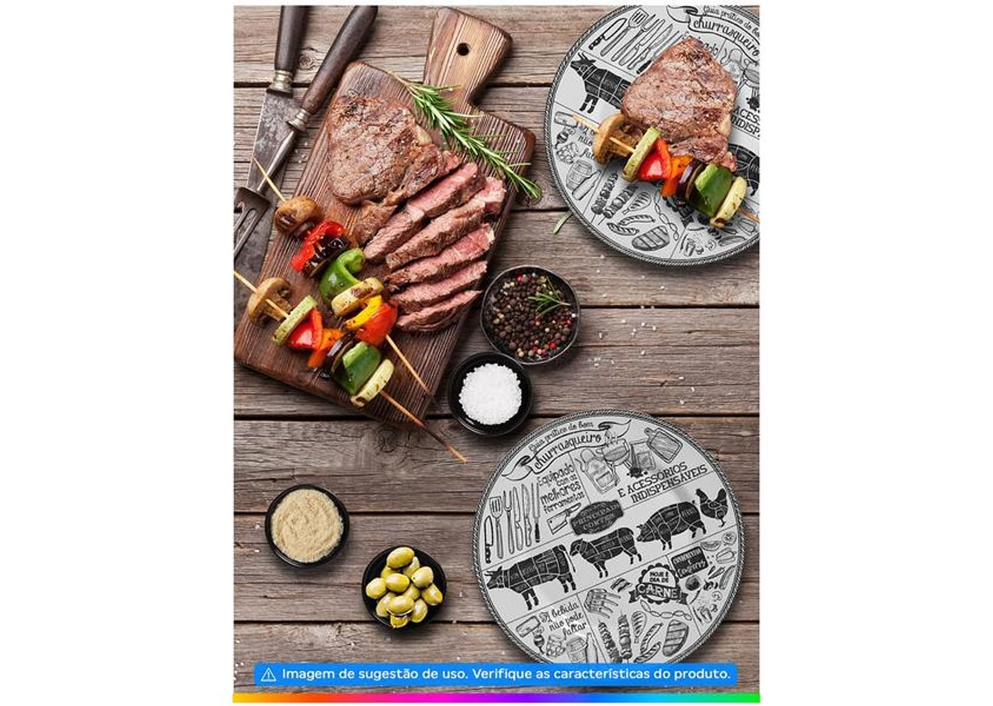 Conjunto para Servir Alleanza Churrasco 4 Peças