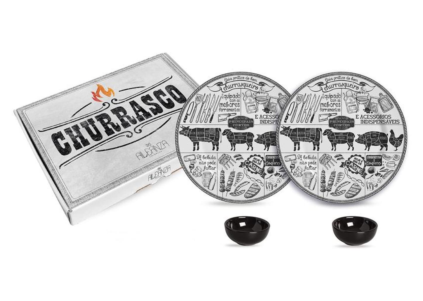 Conjunto para Servir Alleanza Churrasco 4 Peças