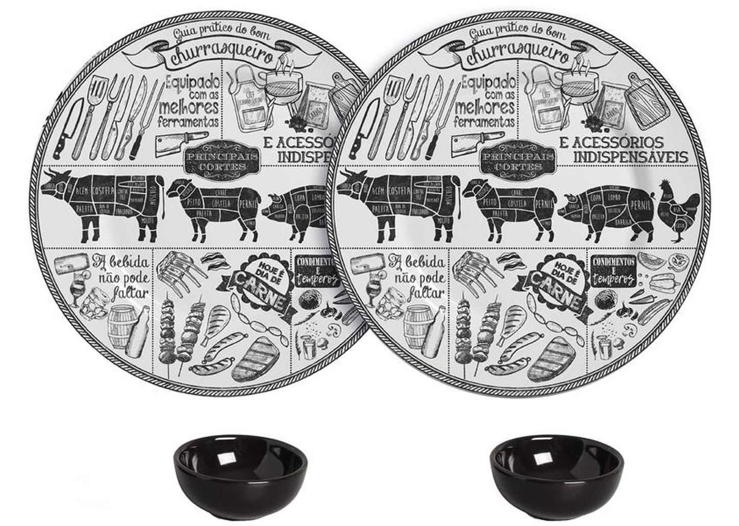 Conjunto para Servir Alleanza Churrasco 4 Peças