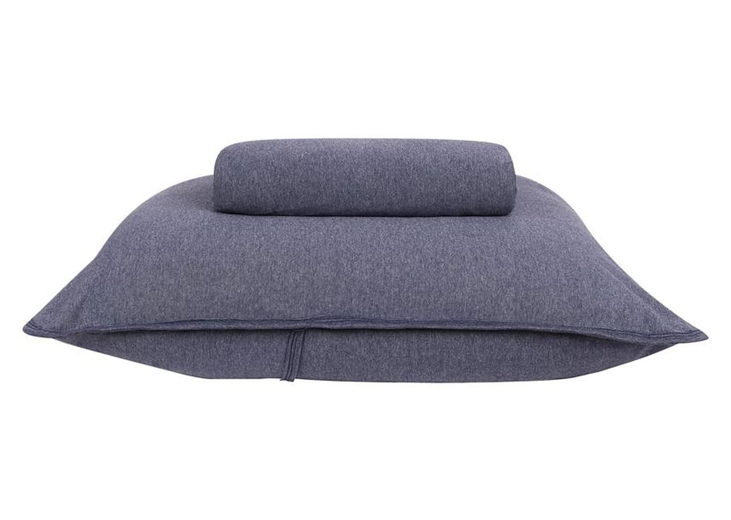 Jogo de Cama Solteiro Atlântica Mescla Urban Azul Escuro 2 Peças