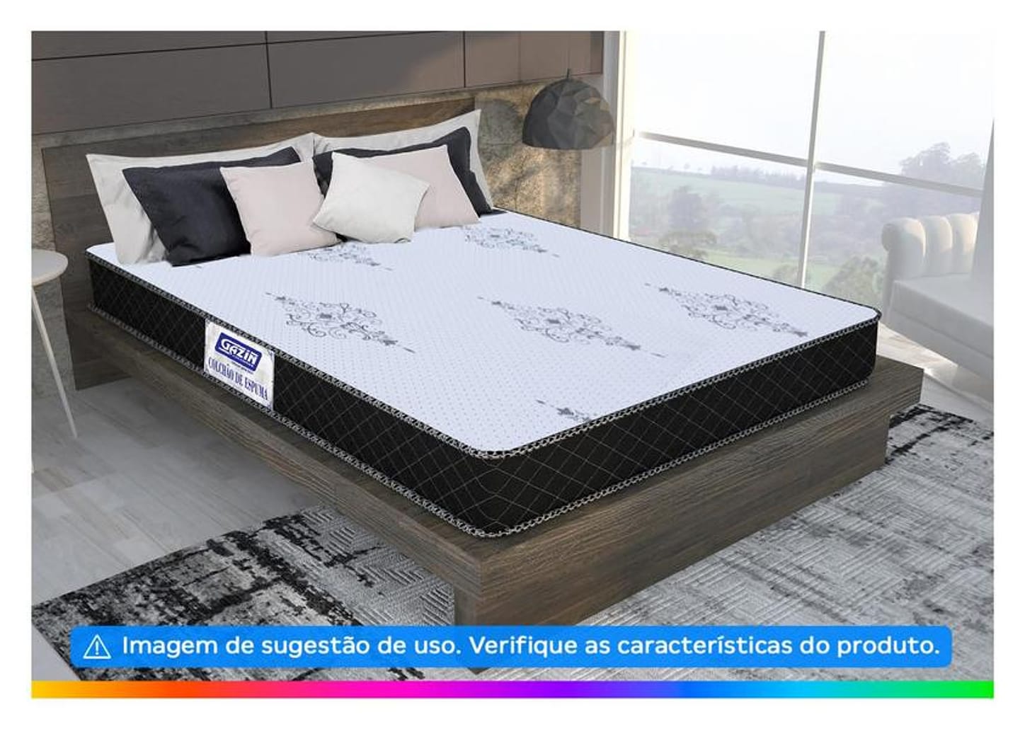 Colchão Casal Gazin de Espuma D33 14x138x188cm - Supreme