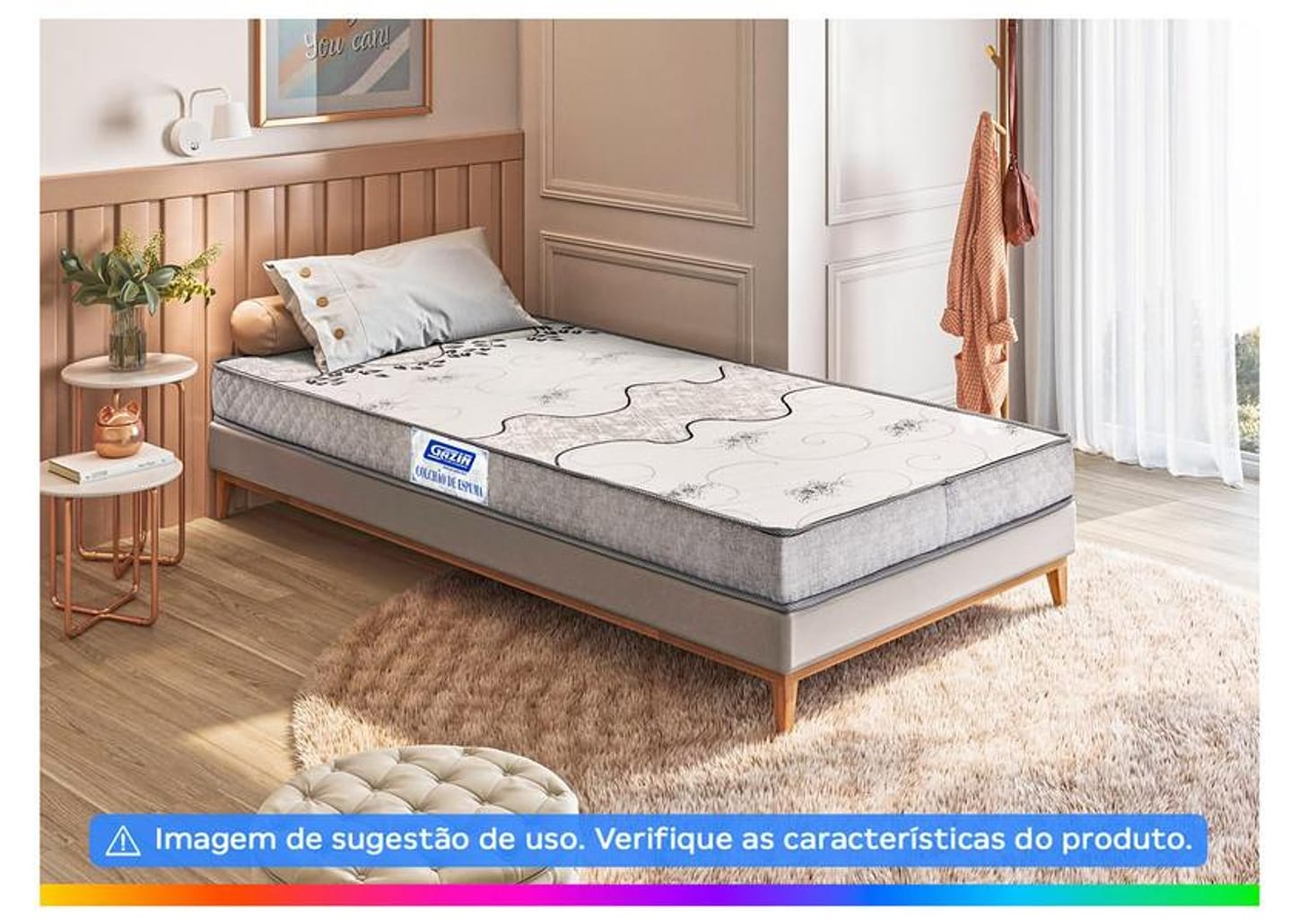 Colchão Solteiro Gazin de Espuma D28 14x78x188cm - Confort Soft